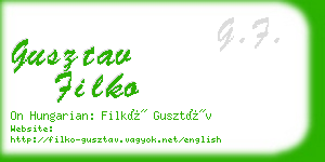 gusztav filko business card